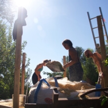 team natural building hexa house