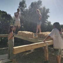 setting the foundation of the tiny house