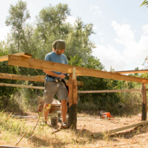 setting the foundation of the tiny house