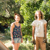 people smiling during the natural building workshop