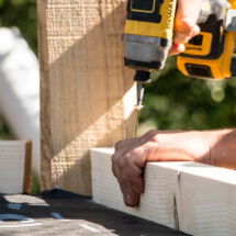 fixing the foundation of the tiny house
