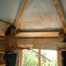 inside the natural building setting the materials